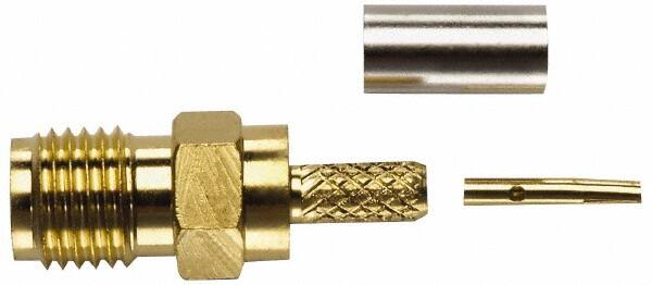 Coaxial Connectors, Connector Type: Jack , Impedance (Ohms): 50 , Body Orientation: Straight , Finish: Gold , Mount Type: Cable  MPN:72954