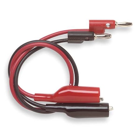 Patch Cord, 1st. end: alligator clip; 2nd end: stacking banana plug, 24 in, Polypropylene MPN:1166-24-02