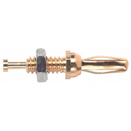 Miniature Banana Plug with Threaded Stud, 1 in, Amber MPN:3276