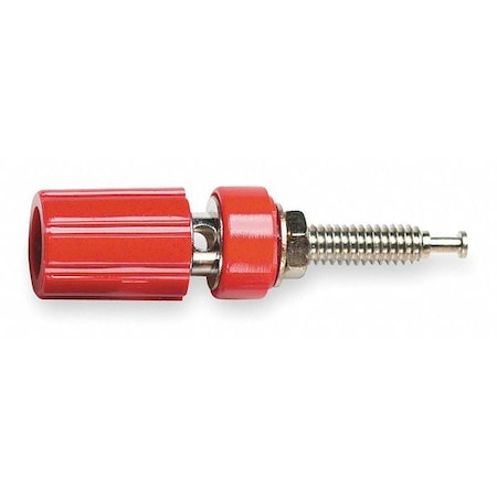 BindingPost, Red, 2500V, 15A, Brass, 13/4in MPN:3760-2