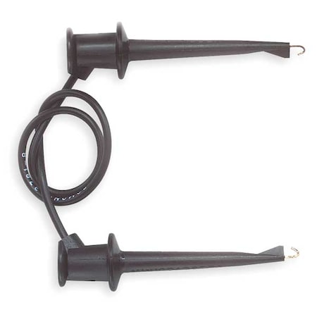 Mini Test Patch Cord, 12 in, Nylon, Black MPN:3781-12-0
