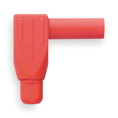 Right Angle Banana Plug, CAT III 1000V, 1 1/4 in, Red MPN:6729-2