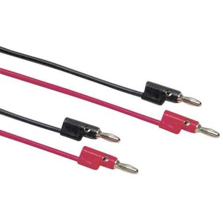 Banana Plug Patch Cord, 60 in, Polypropylene, Black MPN:B-60-0