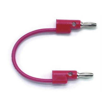 Banana Plug Patch Cord, 60 in, Polypropylene, Red MPN:B-60-2