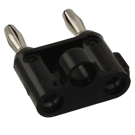 Stackable Double Banana Plug with Cable Guide, Banana Plug, 1 1/2 in, Black MPN:MDP-0