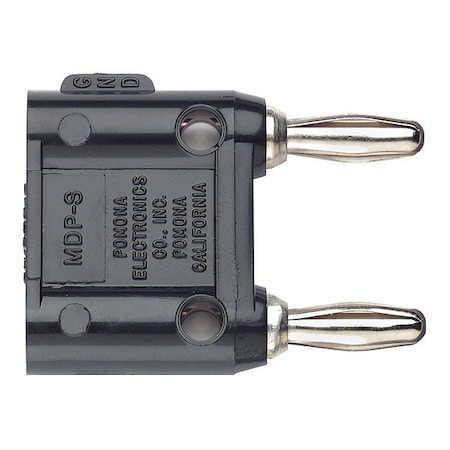 Double Banana Plug, Standard Banana Plug, 1 1/2 in, Black MPN:MDP-S-0
