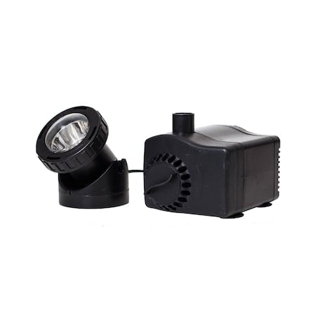Fountain Pump, ABS, 1/64HP, 2 psi, LED Light MPN:52768