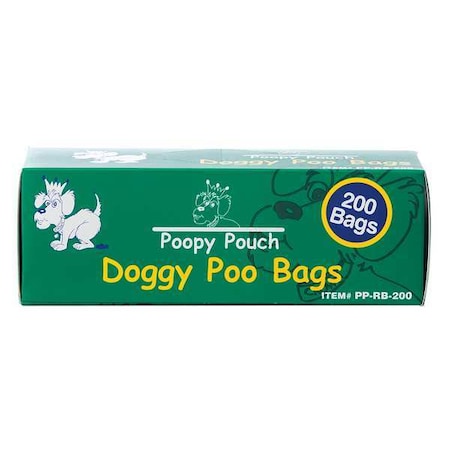 Unscented 3/4 gal Pet Waste Bags, Green, 2000 Bags, PK10 MPN:PP-RB-200