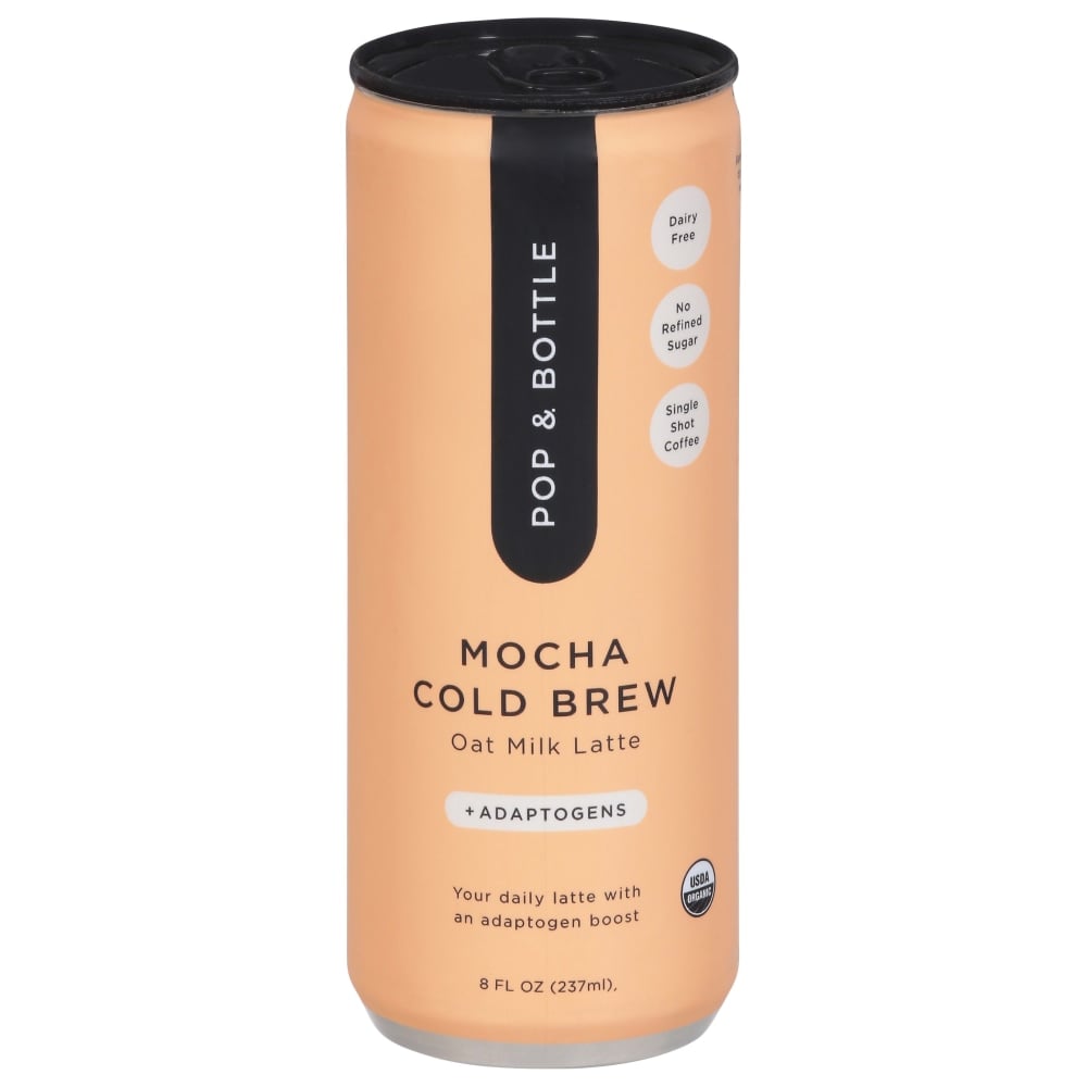 Pop & Bottle Oat Milk Lattes, Mocha, 8 Oz, Total Qty 12 MPN:PNB522