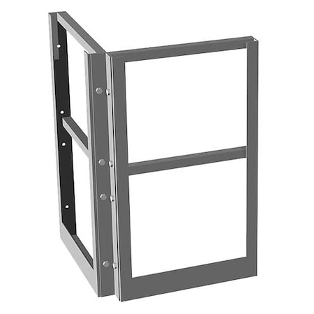 Corner Guard Rail, 24 in, Poly Acrylc Enml MPN:PK-GR-COR