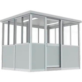 Porta King 8' x 10' Guard Booth Gray Pre-Assembled GI12096