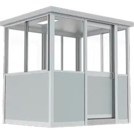 Porta King 6' x 8' Guard Booth Gray Pre-Assembled GI9676