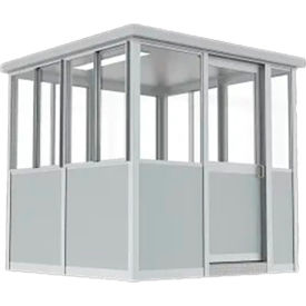 Porta King 8' x 8' Guard Booth Gray Pre-Assembled GI9696
