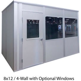 Porta-King Inplant Office Gray Vinyl Int & Ext 10x12 2-Wall Class C Fire & STC27 Sound G_HG101220