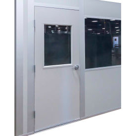 Porta-King Inplant Office Additional 3070 Swing Door 3'W x 7'H Steel Gray G_ADD3070-G