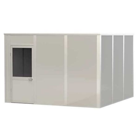 4-Wall Modular In-Plant Office, 8 ft H, 12 ft W, 12 ft D, Gray MPN:VK1DW 12'x12' 4-Wall