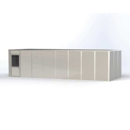 4-Wall Modular In-Plant Office, 8 ft H, 32 ft W, 12 ft D, Gray MPN:VK1DW 12'X32' 4-WALL