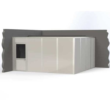 2-Wall Modular In-Plant Office, 8 ft H, 16 ft W, 16 ft D, Gray MPN:VK1DW 16'x16' 2-Wall