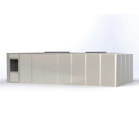 4-Wall Modular In-Plant Office, 8 ft H, 32 ft W, 16 ft D, Gray MPN:VK1DW 16'X32' 4-WALL