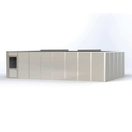 4-Wall Modular In-Plant Office, 8 ft H, 32 ft W, 20 ft D, Gray MPN:VK1DW 20'X32' 4-WALL