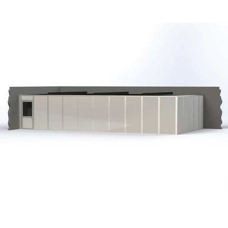 2-Wall Modular In-Plant Office, 8 ft H, 40 ft W, 20 ft D, Gray MPN:VK1DW 20'X40' 2-WALL