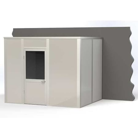 3-Wall Modular In-Plant Office, 8 ft H, 10 ft W, 8 ft D, Gray MPN:VK1DW 8'x10' 3-Wall