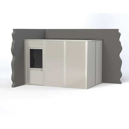 2-Wall Modular In-Plant Office, 8 ft H, 12 ft W, 8 ft D, Gray MPN:VK1DW 8'x12' 2-Wall