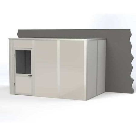 3-Wall Modular In-Plant Office, 8 ft H, 12 ft W, 8 ft D, Gray MPN:VK1DW 8'x12' 3-Wall
