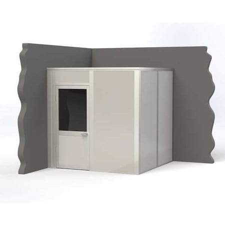 2-Wall Modular In-Plant Office, 8 ft H, 8 ft W, 8 ft D, Gray MPN:VK1DW 8'x8' 2-Wall
