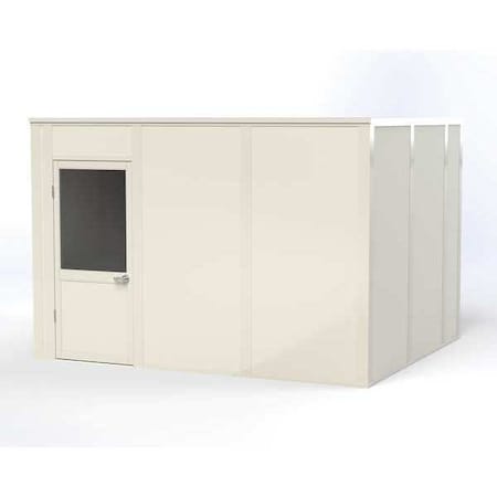 4-Wall Modular In-Plant Office, 8 ft H, 12 ft W, 10 ft D, White MPN:VK1DW-WCM 10'x12' 4-Wall