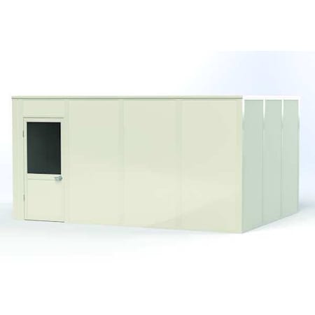 4-Wall Modular In-Plant Office, 8 ft H, 16 ft W, 12 ft D, White MPN:VK1DW-WCM 12'x16' 4-Wall