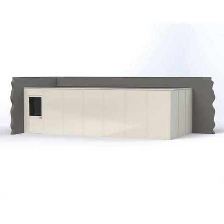 2-Wall Modular In-Plant Office, 8 ft H, 28 ft W, 12 ft D, White MPN:VK1DW-WCM 12'X28' 2-WALL