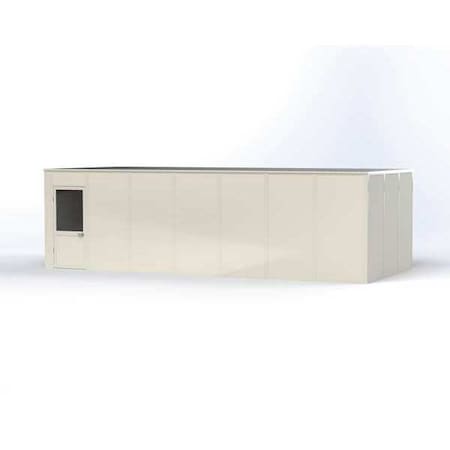 4-Wall Modular In-Plant Office, 8 ft H, 28 ft W, 12 ft D, White MPN:VK1DW-WCM 12'X28' 4-WALL