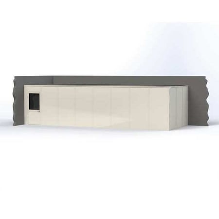 2-Wall Modular In-Plant Office, 8 ft H, 32 ft W, 12 ft D, White MPN:VK1DW-WCM 12'X32' 2-WALL