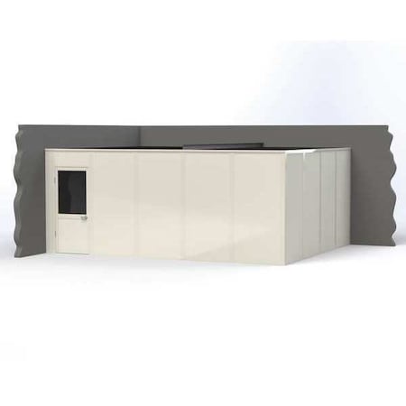 2-Wall Modular In-Plant Office, 8 ft H, 20 ft W, 16 ft D, White MPN:VK1DW-WCM 16'X20' 2-WALL