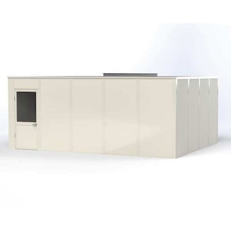 4-Wall Modular In-Plant Office, 8 ft H, 20 ft W, 16 ft D, White MPN:VK1DW-WCM 16'X20' 4-WALL