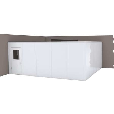 2-Wall Modular In-Plant Office, 8 ft H, 20 ft W, 20 ft D, White MPN:VK1DW-WCM 20'X20' 2-WALL