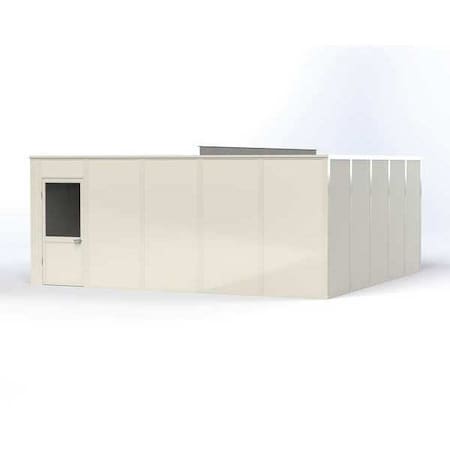 4-Wall Modular In-Plant Office, 8 ft H, 20 ft W, 20 ft D, White MPN:VK1DW-WCM 20'X20' 4-WALL