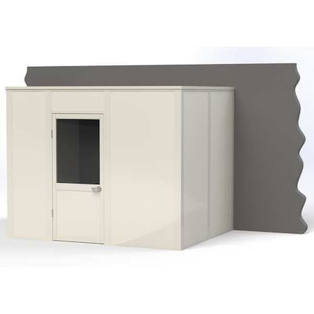 3-Wall Modular In-Plant Office, 8 ft H, 10 ft W, 8 ft D, White MPN:VK1DW-WCM 8'x10' 3-Wall