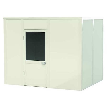 4-Wall Modular In-Plant Office, 8 ft H, 10 ft W, 8 ft D, White MPN:VK1DW-WCM 8'x10' 4-Wall