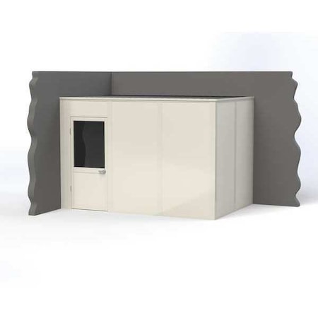 2-Wall Modular In-Plant Office, 8 ft H, 12 ft W, 8 ft D, White MPN:VK1DW-WCM 8'x12' 2-Wall