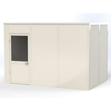 4-Wall Modular In-Plant Office, 8 ft H, 12 ft W, 8 ft D, White MPN:VK1DW-WCM 8'x12' 4-Wall