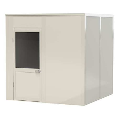 4-Wall Modular In-Plant Office, 8 ft H, 8 ft W, 8 ft D, White MPN:VK1DW-WCM 8'x8' 4-Wall