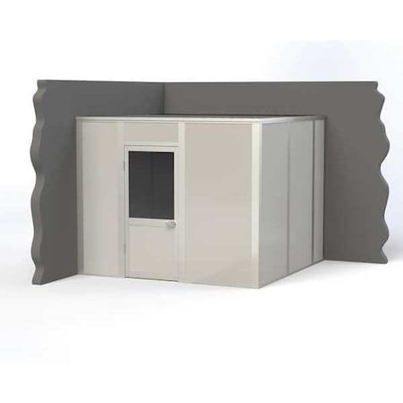 2-Wall Modular In-Plant Office, 8 ft H, 10 ft W, 10 ft D, Gray MPN:VK1STL 10'x10' 2-Wall