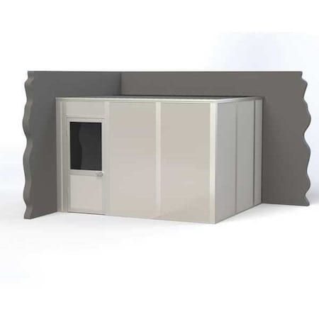 2-Wall Modular In-Plant Office, 8 ft H, 12 ft W, 10 ft D, Gray MPN:VK1STL 10'x12' 2-Wall