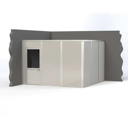 2-Wall Modular In-Plant Office, 8 ft H, 12 ft W, 12 ft D, Gray MPN:VK1STL 12'x12' 2-Wall
