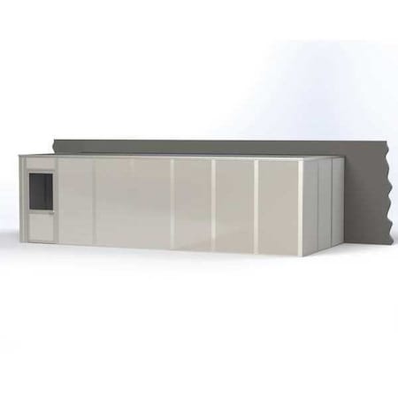 3-Wall Modular In-Plant Office, 8 ft H, 28 ft W, 12 ft D, Gray MPN:VK1STL 12'X28' 3-WALL