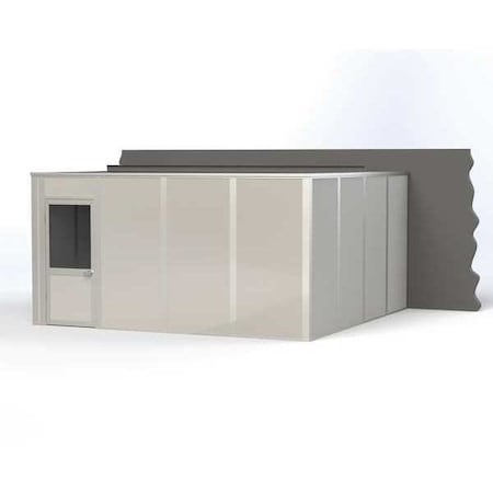 3-Wall Modular In-Plant Office, 8 ft H, 16 ft W, 16 ft D, Gray MPN:VK1STL 16'x16' 3-Wall