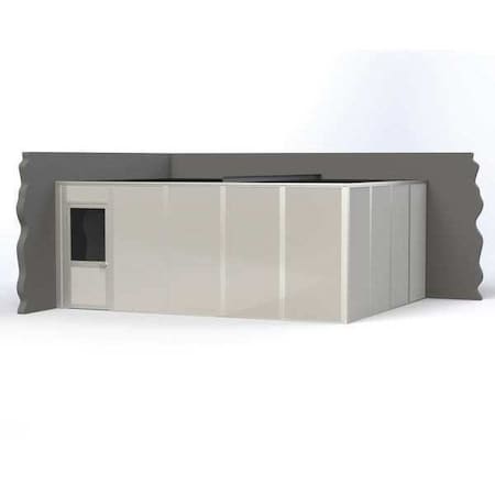 2-Wall Modular In-Plant Office, 8 ft H, 20 ft W, 16 ft D, Gray MPN:VK1STL 16'X20' 2-WALL