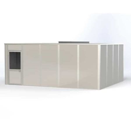 4-Wall Modular In-Plant Office, 8 ft H, 20 ft W, 16 ft D, Gray MPN:VK1STL 16'X20' 4-WALL